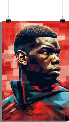 Produktbild von Paul Pogba Poster - Fußball Poster - Athlet Poster - Sport Poster - 61x91cm - Perfekt zum Einrahmen