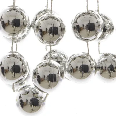 Produktbild von Perlenkette 14mm x 5m Kunststoff - Silber
