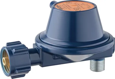 Produktbild von Gasregler EN61 0,8kg/h 50mbar  KLF x G1/4LH-KN-90G PRV Marine