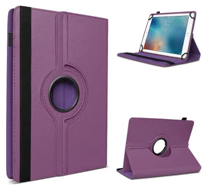Produktbild von Tablet Hülle für Doogee U9 U10 U11 /Pro Tasche Schutzhülle Case 360 Grad DrehbarFarbe 360 Uni:Lila
