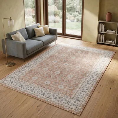 Produktbild von Carpetsale24 Waschbarer Teppich Vintage Kurzflor Teppich Wohnzimmer Esszimmer Orientalisches Design Pflegeleicht Grösse: 160x230 cm