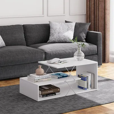 Produktbild von Vicco Couchtisch Nario, 100 x 50 cm, Weiß