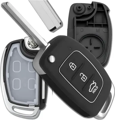 Immagine prodotto di EDIBAZZAR | Coprichiave per Hyundai Solaria ix35 ix45 Elantra Santa Fe Verna (3 pulsanti)