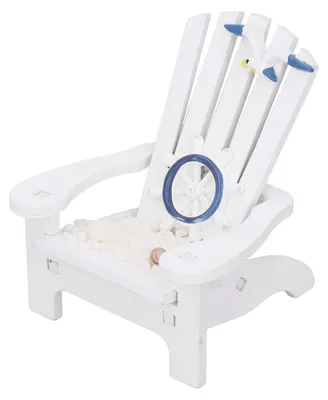 Produktbild von Mini-Strandstuhl-Dekoration aus naturbelassenem Kiefernholz – stabiler Mini-Strandstuhl im Adirondack-Stil für Zuhause, Büro und Hotel