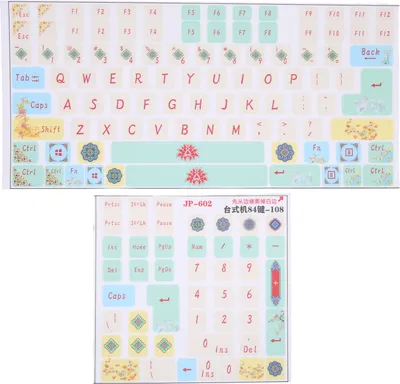 Produktbild von Mechanische Tastatur Aufkleber,Farbige Tastatur Aufkleber,Niedliche Tastatur Aufkleber,Cartoon Tastatur Aufkleber,PVC Tastatur Aufkleber,Tastatur Aufkleber