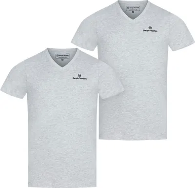 Produktbild von XL|Sergio Tacchini Herren Unterhemden V-Ausschnitt 2er-Pack grau 39493336