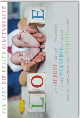 Produktbild von Geburt – Baby – Freudiges Ereignis - Farfalla - Karte mit Umschlag 2