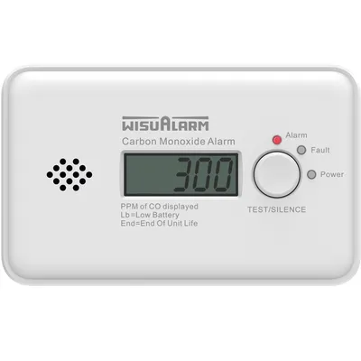 Produktbild von WisuAlarm GC20-B CO Melder Kohlenmonoxid 10 Jahre Batterie 1 Stück Set - Kohlenmonoxidmelder mit LCD-Display - Kohlenmonoxid Messgerät DIN EN50291