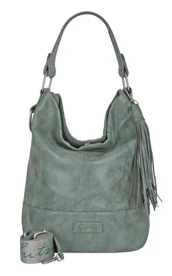 Image de Fritzi aus Preußen sac à épaule Vintage Fritzi51 Hobo Bag Soda vert foncé