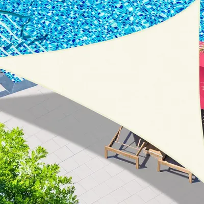 Imagen del producto de Toldo triangular, impermeable, de 3 x 3 x 3 metros, con protección UV del 95%, para jardín