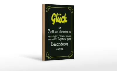 Produktbild von Holzschild Zeit für Dinge die Dich glücklich machen, 30x20 cm, Holzschilder Spruch Glück Weisheit