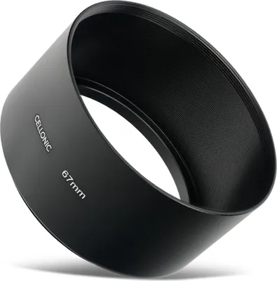 Produktbild von CELLONIC Tele Objektiv Gegenlichtblende kompatibel mit Ø 67mm - Filtergewinde Ø 67mm Objektiv Sonnenblende Kamera Streulichtblende Lens Hood