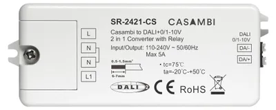 Produktbild von SR-2421-CS Casambi DALI Gateway Bluetooth Mesh, 0-10V, DALI Bus Netzteil, Relais, 230V