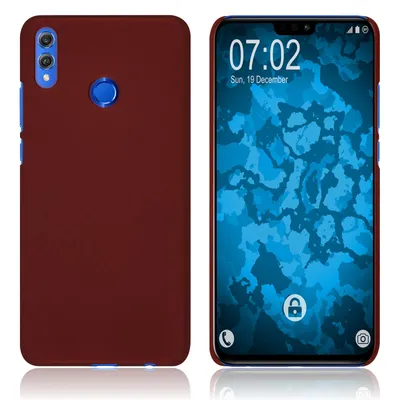 Produktbild von PhoneNatic Case kompatibel mit Huawei Honor 8X - Hülle rot gummiert Hard-case Cover