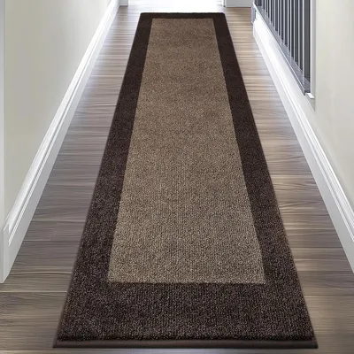 Immagine prodotto di Tappeto a corridoio, 60 x 213 cm, marrone, antiscivolo, lavabile