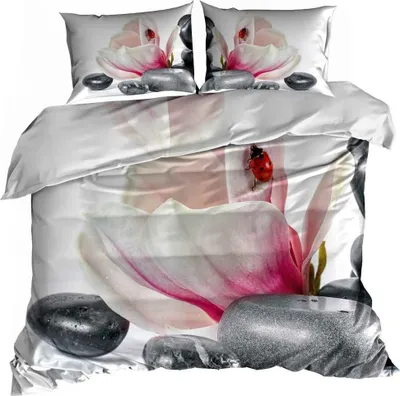 Produktbild von 3D Baumwollsatin Bettwäsche 160x200cm FLOWER SPA
