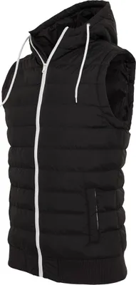 Produktbild von Urban Classics Small Bubbled Hooded Vest, Größe: Xl; Farbe: Black/White