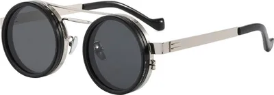 Produktbild von 1–9 Gänge verstellbare Tönung Sonnenbrille Retro runde polarisierte Brille mit ND-Filtergläsern für Männer Angeln Autofahren Strand schattig