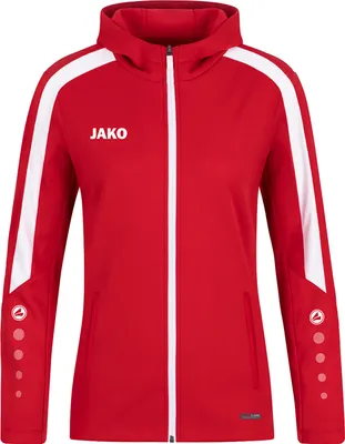 Productafbeelding van Jako Power Jas Met Kap Dames - Rood  | Maat: 34