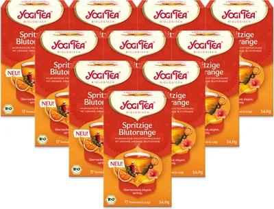 Produktbild von 10 x YOGI TEA Spritzige Blutorange | 10 x 34g