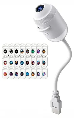 Obrázek produktu pro Projektor hvězdné oblohy noční světlo - 12 motivů projekce - Otočný o 360° - USB