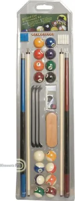 Produktbild von Billard Zubehör Set, Pool Komplettset inkl. Kugeln, Queues, Kreide & Mehr, für Zuhause & Club