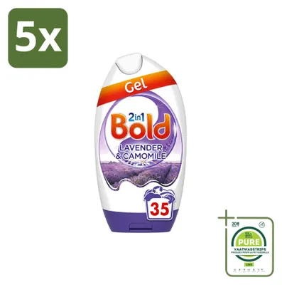 Produktbild von 5 x BOLD 2-in-1 Waschgel Lavendel und Kamille - Großpackung - 5 Stücke