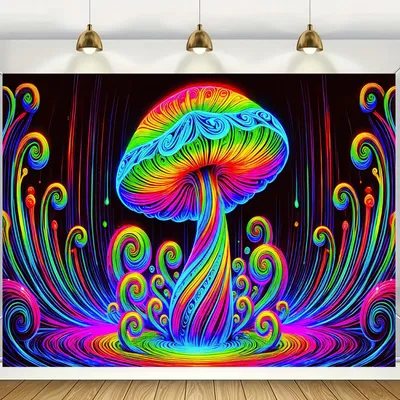 Imagen del producto de Alfombra de pared con diseño de seta, ideal para decoración y arte