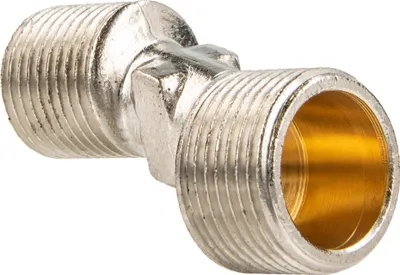 Produktbild von tecuro S-Anschluss für Wandarmaturen 3/4 x 1/2 Zoll, Messing vernickelt