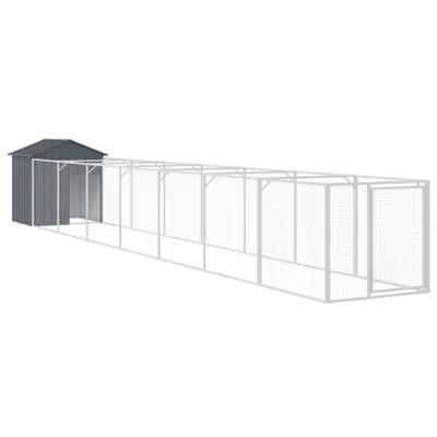 Image de Niche pour chien avec toit anthracite acier galvanisé