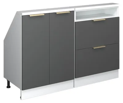 Zdjęcie produktu dla Vicco Zestaw szafek na dach skośny Rion, 120 cm Zestaw 2 sztuk, Antracytowo-złoty