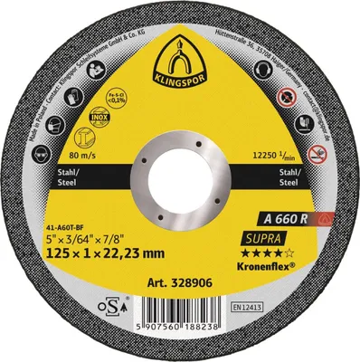 Produktbild von Klingspor A 660 R Trennscheiben, 125 x 1 x 22,23 mm gerade