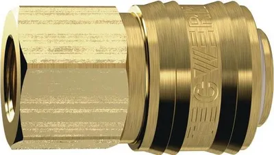 Produktbild von Schnellverschlusskupplung DN 7,2, Innengewinde Messing blank Gewinde G 1/2 19,17 mm