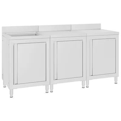 Immagine prodotto di vidaXL Mobile sottolavello da cucina 180x60x96 cm Acciaio inox