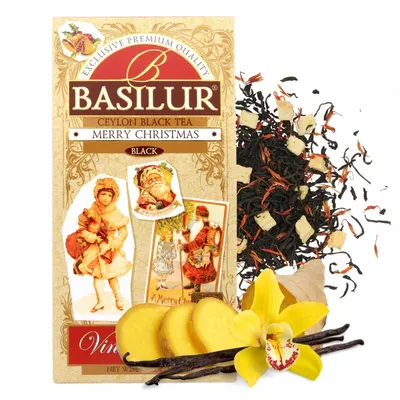 Produktbild von BASILUR Frohe Weihnachten - Ceylon Schwarzer Blatt-Tee mit Apfel, Ingwer und Vanille, 85 g