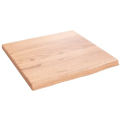 Productafbeelding van Wastafelblad 40x40x2 behandeld massief hout lichtbruin