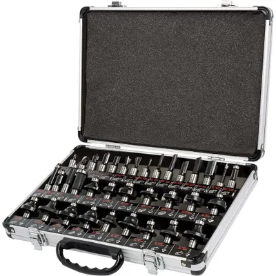Produktbild von Trend 35-teiliges Fräser-Starter-Set, 1/2 Zoll Schaft, Hartmetallbestückt, Mit A