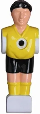Produktbild von Kickerfigur Kicker Figur Spieler für 16 mm Stangen gelb-schwarz