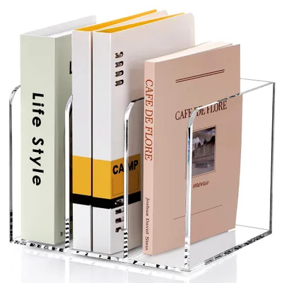 Produktbild von Solidchoice – Transparenter Acryl-Zeitschriftenhalter mit 3 Fächern
