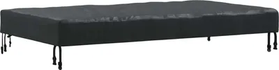 Image de vidaXL Nappes unies noires 122 x 72 x 15 cm en tissu