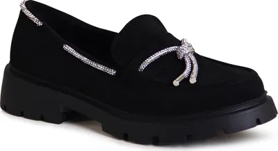 Produktbild von topschuhe24 2908 Damen Velours Halbschuhe Glitzer Plateau Slipper, Farbe:Schwarz Velours, Größe:39 EU