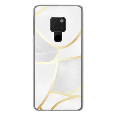 Produktbild von MuchoWow® Handyhülle Schutzhülle Hülle für Huawei P40 Lite Abstraktes Muster mit goldenen Linien Silikon Softcase Handy Hülle - Handy