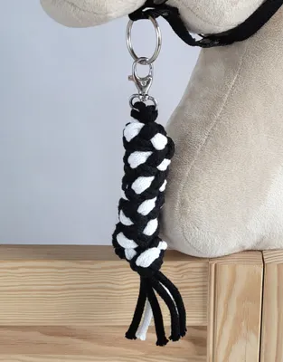 Produktbild von Hobby Horse Anbindestrick - schwarz und weiß