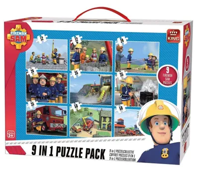 Produktbild von King Fireman Sam 9in1 Puzzle Pack, 12 Stück(e), Cartoons, 3 Jahr(e)