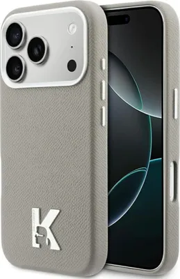 Immagine prodotto di Custodia KARL LAGERFELD adatta per IPHONE 17 Pro compatibile con MagSafe KLHMP17L5PGFKHGG (PU FW W/ logo KHead) grigio