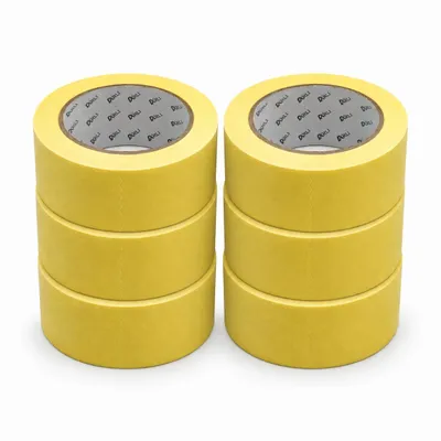 Produktbild von 6x ARLI Abdeckklebeband Kreppband 48 mm x 50 m Malerkrepp Malerband Kreppklebeband