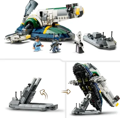 Produktbild von LEGO Star Wars: Angriff der Klonkrieger Jango Fetts Sternenschiff - Spielzeug für Jungen und Mädchen ab 9 Jahren - Kopfgeldjäger Minifiguren - Kreative DIY Deko - Geschenkidee für Kinder - 75433