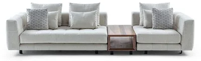 Immagine prodotto di Divano imbottito moderno a quattro posti bianco per il soggiorno, divano di design nuovo