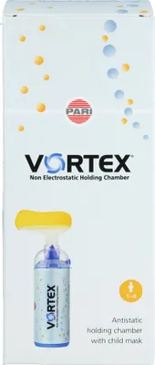 Productafbeelding van VORTEX inhalatiehulp met kindermasker, geschikt voor kinderen van 1-4 jaar, 1 stuk. Accessoire