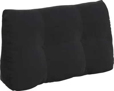 Image de vidaXL Dossier Coussin Noir 80 x 24 x 50 cm Velours